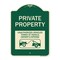 Signmission Private Property Unauthorized Vehicles Towed at Owner Expense Aluminum Sign, 24" H, G-1824-23245 A-DES-G-1824-23245 - alternate 1